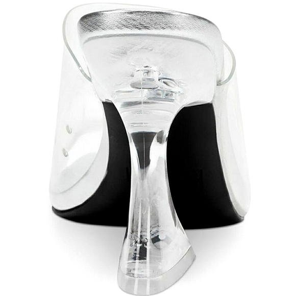 New w/Box Bar III Cherr Clear Vinyl Acrylic Heel Dress Mules/Sandals Size 7.5 - Picture 4 of 7